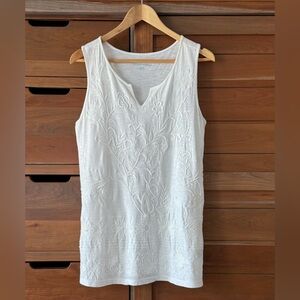 Soft Surroundings Cotton Embroidered Front Tunic XS